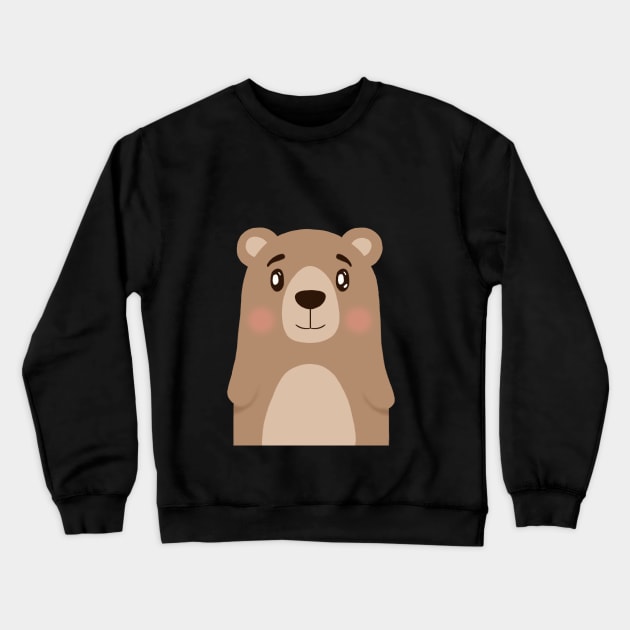 Cute Bear Nursery Illustration Crewneck Sweatshirt by gusstvaraonica